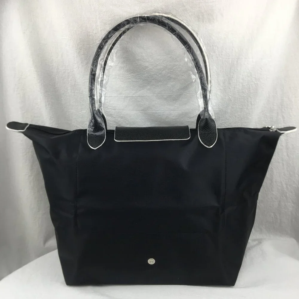 NWT Longchamp Le Pliage Original Large Shoulder Nylon Bag Tote IN NEW BLACK - Picture 10 of 12